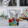 Wine Glasses High-value Hand-painted Crystal Glass Light Luxury Line Woven Pattern Whiskey Juice Water