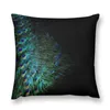 Pillow Peacock Feathers On A Black Background Throw Christmas Pillows Covers Cover Set Luxury