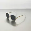 Okulary przeciwsłoneczne Nowy 2024 Dual G wszechstronny pudełko mody metalowe szklanki pół ramy nogi g6O6