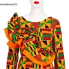 Maxi Bintarealwax Afrikanisches Freizeitkleid Bazin Riche Baumwolle Print Wachs Lange Kleider Neun Punkte Ärmel Plus Größe Afrika Kleidung Wy9492 es