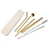 Bere cannucce 7pc set di metallo riutilizzabile con spazzole per latte per latte per latte per latte per latte per latte per latte Accessorio per feste in acciaio inossidabile T21C