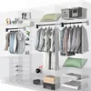 Shower Curtains Curtain Pole Heavy Duty Rod Clothes Hanger Wall Mounted Laundry Racks Space Saving Closet Bar