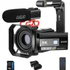 ORDRO 5K videocamera-camcorder met WiFi, IR-nachtzicht en externe microfoonstabilisator - perfecte vlogcamera voor YouTube met 18x digitale zoom en 32GB-kaart meegeleverd