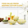 Dinnerware Cotton Bowl Cover Reusable Wraps Fresh-keeping Cloths Preservation Covers With Elastic Packing Paper