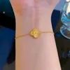 18k Gold Clover Armband Set_ Designer Luxe sieraden voor vrouwen met 4 Leaf Link Chain, ketting, oorbellen ringen