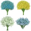 Promozione fiori decorativi!12 pezzi Baby Breath Gypsophila piante artificiali Decorazione della festa nuziale Real Touch Giardino domestico fai da te