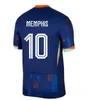 24 25 Pays-Bas MEMPHIS Coupe d'Europe 23 24 Maillot du club Holland DE JONG VIRGIL DUMFRIES BERGVIJN Chemise 2024 KLAASSEN BLIND DE LIGT hommes kit enfants maillot de football