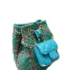 Herfst- en winter Nieuwe luxe modeontwerper Dames Mini Tweed Backpack Hardware Metal Chain Super All-In-One Cross-Body Bag