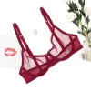 Briefspanties Varsbaby Sexy Lingerie UltraHin Yarn Underwear Breathable Plus Taille Cde Cup Bra Belt Panty Stocking for Women