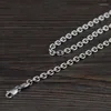Подвески BOCAI S925, ожерелья из стерлингового серебра для женщин и мужчин, модные 3 мм, О-цепочка, квадратная овальная карта, ювелирные изделия из чистого серебра
