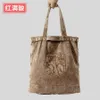 2024 Vintage Denim Canvas Bag för kvinnor med stor kapacitet, lätt pendling handväska, nischdesign, axelväska 240402