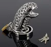 Il dispositivo del serpente punte di metallo in acciaio inossidabile gabbia per cazzi cintura anello per cazzi giocattoli del sesso prodotti del sesso bondage3474876