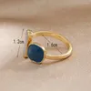 Cluster Ringen Mode Eenvoudige Stijl Goud Kleur Emailleren Geometrisch Verstelbaar Voor Vrouwen Mannen Creatief Ontwerp Opening Vinger Ring Sieraden