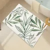 Mattor 1pc Green Leaf Imitation Wool Bath Mat - Fluffig Absorberande Anti -slip Washble Home Decor Dörrat Mjuk ingångsdörr