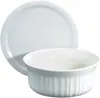 Plates White -Ins 16-Ounce Round Dish With Plastic Cover Pack Of 4 Dishes Modern Green Shell Plate Restaurant