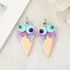 Charms 50 PCS Halloween Charms effrayants Cree Oeil Ice Ice Cream Fingerback Flatback Acryliques Constructions pour les bijoux DIY