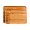 TEA TRAYS BAMBUS TRAY HOME Restaurang Set El Rectangular Refreshment Simple Japanese Fruit