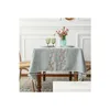 Table Cloth 2023 Fashion Floral Design Fringe Decorated Linen Tablecloth Rectangar Er Wedding Tea 231019 Drop Delivery Home Garden T Dhyty