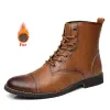 Oxfords 2023 New Men Boots Brand Classic Classic Италия платья платья модные повседневные теплые плюшевые сапоги на лодыжках большого размера 48