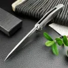 Высокое качество D2 Blade 420 Стальная инкрустация Ручка из углеродного волокна Складной карманный нож EDC Охотничий нож для выживания и кемпинга Многофункциональный инструмент Военный боевой нож