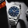 Relógios de pulso Curren marca de moda es para homens multifuncionais pulso de quartzo com sub-dials relógio de aço inoxidável diâmetro 44mm L240402