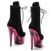 Dance Shoes Fashion Sexy Model Shows PU Upper 17cm/20CM/10Inch Women's Platform Party High Heels Pole Boots 178