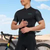 Define Men Santic Men Cycling Jersey Summer Summer Manga curta MTB Bike Camisetas Full Zipper Breathable Road Bicycle Clothing Tamanho asiático