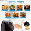 Air Fryers Air Fritöz 7 Qt Maxx Klasik Ekstra Sıcak Fry Cook Crisp Broil Rosto Bake Y240402