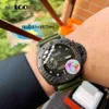 Mira de reloj de pulsera de diseñador para hombre Mecánico Sapphire Mirror 47 mm de 13 mm Banda de goma Sport Watre