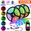 USB LED -strip Light SMD 5050 RGB Färgglad DC5V Flexibel LED -ljusband Ribbon Bluetooth Waterproof TV Bakgrund Belysning8259110