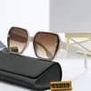 المصمم الفاخر نظارة شمسية مستطيلة نظارة شمسية رجل للجنسين مصممة Goggle Beach Sun Glasses Retro Frame Design الكلاسيكية ومتعددة الاستخدامات مع صندوق