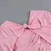 Runway Dresses 2024 Kvinnor Sexiga ihåliga täta tofsar mini rem klänning födelsedag firande festkläder oregelbunden longuett