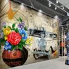 壁紙ミロフィカスタム大きな壁紙壁画3Dシンプルなヨーロッパの花とアメリカの油絵の背景