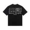 Maison margela t shirt designer modekläder lyxiga tees tshirts mm6 magilla stil fyra hörn sömmar broderi bokstäver tryck lös tee 920