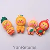 Cartoon Fruit Duck Doll 3D Network Red Dudu Duck Keychain PVC Soft Adhesive Hanger Hole Shoes Accessories Gift