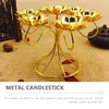 Castiçais de metal Tealight titular castiçal em forma de lótus