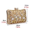 Shinny Glitter Evening Torby Rhinestone HardSurface Box Elegancka kobieca woreczka na ramię Bankiet Luksusowa torebka 240402