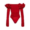 Traje de baño para mujer 2024 Flor roja 3D Traje de baño de una pieza Mujeres con falda de playa Traje de baño Ropa de playa Monokini Nadar Verano