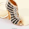 Diamond inlaid high-heeled shoe keychain car pendant clothing accessory metal creative package pendant keychain