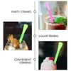 Engångskoppar Straws dryck Tube Party Drinking Tools Slushie for Spoon Design s