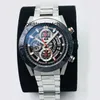 ساعة أوتوماتيكية ساعة RLX Watch Man Watches أعلى جودة الجودة الفاخرة الساعات العظمية الساعات السوداء السيراميك 45 مم حزام المطاط