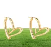Grote dames hoepel oorbellen modebrief liefde gouden stud oorbellen dame luxe ontwerper hart oorrangmerken sieraden hele 212154656