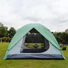 Tält och skyddsrum utomhus camping 3-4 personer svart belagd tält lyx bärbar tunnel solprocess