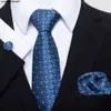 Designer Tie Mens Business Formal Dress Evening Evening Fashion Square Scarf Cufflink Combination Suit OM3E
