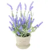 Decorative Flowers Artificial Lavender Outdoor Decorate Potted Plants Office Ceramic Pots Indoor