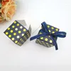 Hediye sargısı 50pcs mini damgalama kağıt şeker kutusu polka dot diy düğün lehine ve şerit doğum günü Noel