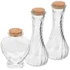 Aufbewahrungsflaschen 3 Stück herzförmige Hochzeit Memorial Sand Zeremonie Flaschenset Dekorationen Glas Origami Handwerk