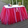 Tischrock 1 Yard 91 cm Maßgeschneiderte Röcke für Hochzeitsdekoration Tüll Tutu Gefälligkeiten Party Heimtextilien