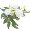 Flores decorativas outono decoração castiçal guirlanda anéis florais decorar decorações de casamento para cerimônia flor artificial rosa