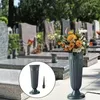 Wazony 2PCS Cemetery Wazon Memorial Floral Odłączona z palikiem i plastikowymi podstawowymi kolcami do ogrodu na świeżym powietrzu